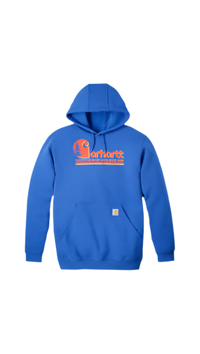 Carhartt Men's Loose Fit Midweight Graphic Hoodie Beacon Blue 106498-HG8