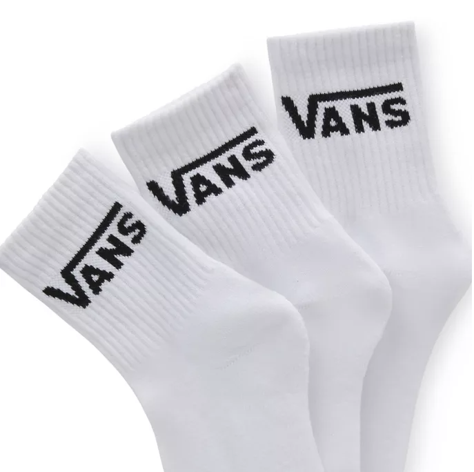 Load image into Gallery viewer, Vans Classic Half Crew Socks (3 Pairs) White VN000BHXWHT
