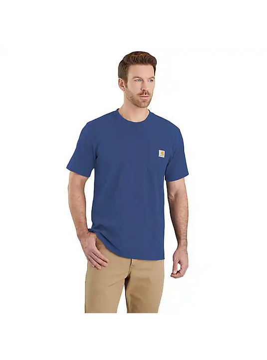 Carhartt Men's Relaxed Fit Heavyweight Short-Sleeve T-Shirt Deep Ocean 103296-HL2