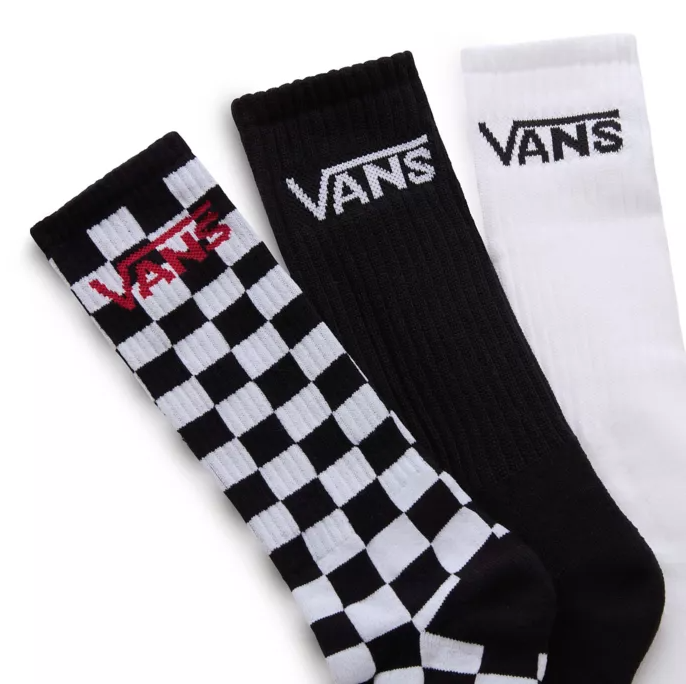 Load image into Gallery viewer, Vans Classic Crew Socks (3 Pairs) Black VN000F0XY28
