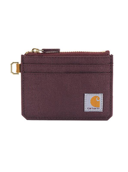 Carhartt Unisex Nylon Duck Zippered Card Keeper Wallet Deep Wine 801977-643