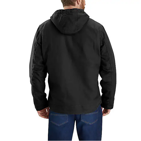 Carhartt Mens' Relaxed Fit Washed Duck Sherpa Lined Jacket Black 104392-BLK