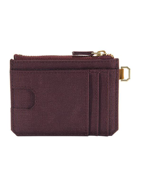 Load image into Gallery viewer, Carhartt Unisex Nylon Duck Zippered Card Keeper Wallet Deep Wine 801977-643
