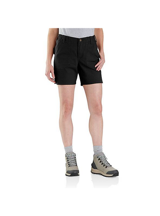 Carhartt Women's Rugged Flex Canvas Work Short Black 105730-N04
