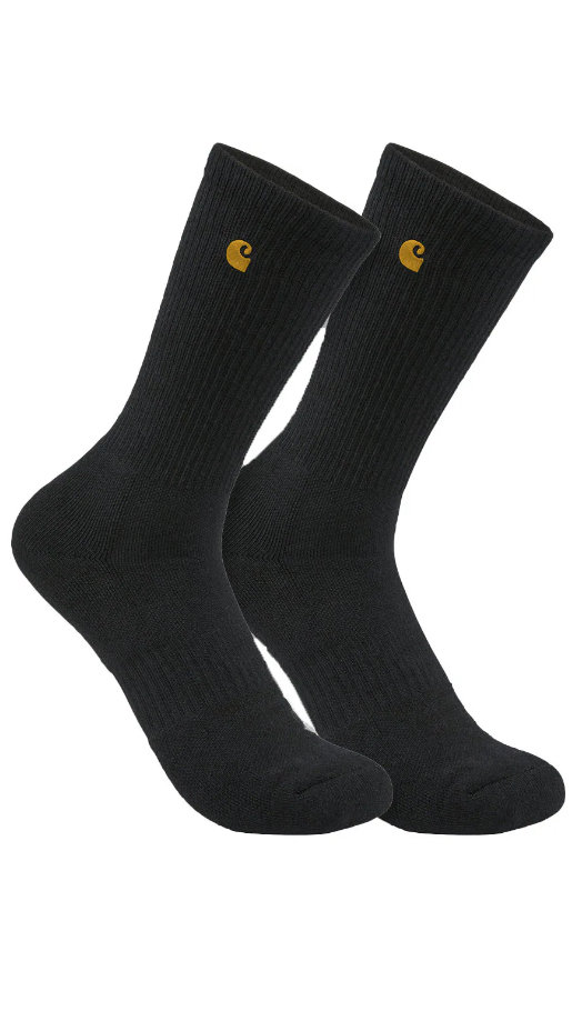 Carhartt Men's Force™ Midweight Crew (2 Pack) Socks Black SC2252