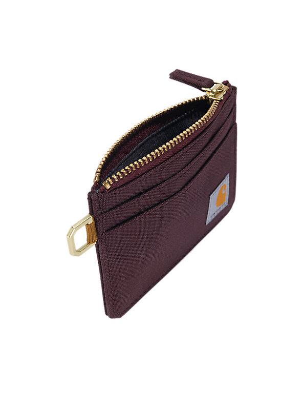 Load image into Gallery viewer, Carhartt Unisex Nylon Duck Zippered Card Keeper Wallet Deep Wine 801977-643
