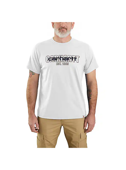 Carhartt Men's Relaxed Fit Short-Sleeve Logo Graphic T-Shirt Malt 106653-W03