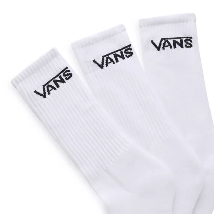 Load image into Gallery viewer, Vans Classic Crew Socks (3 Pairs) White VN000F0WHT
