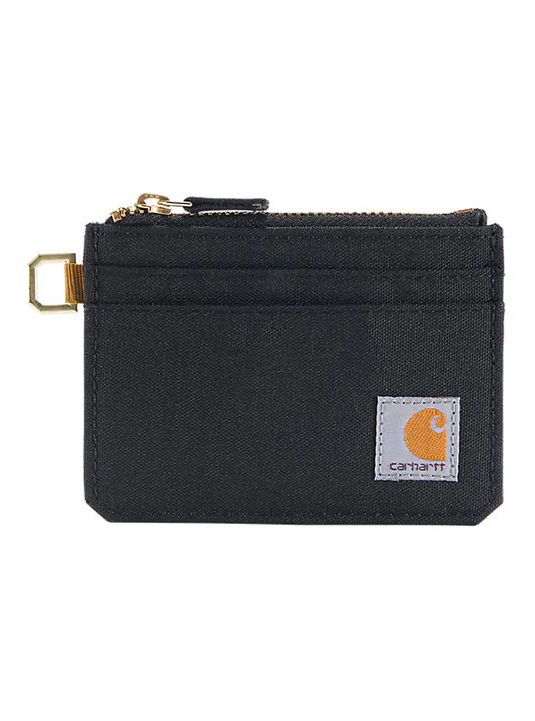 Carhartt Unisex Nylon Duck Zippered Card Keeper Wallet Black 801977-002