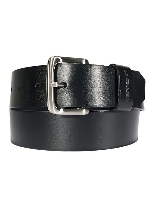 Carhartt Mens' Bridle Leather Classic Buckle Belt Black 800608-001