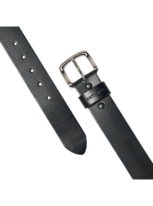 Carhartt Mens' Bridle Leather Classic Buckle Belt Black 800608-001