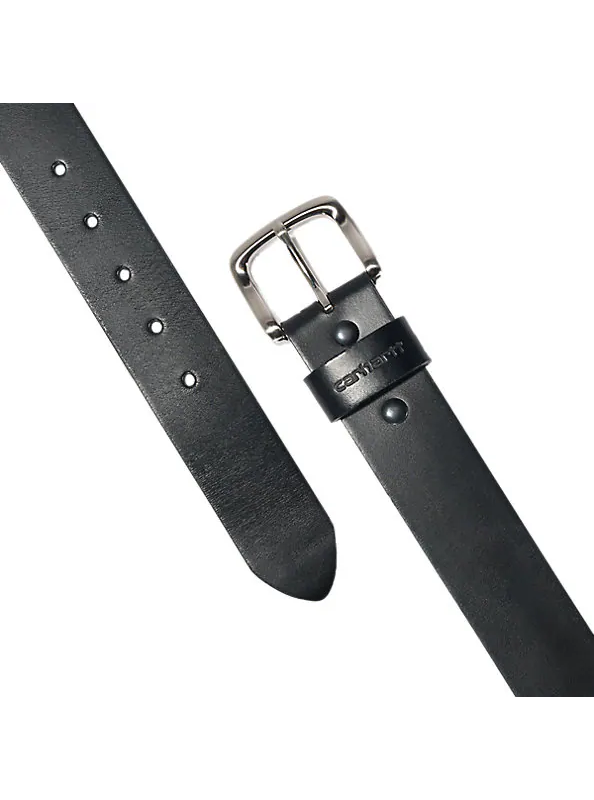 Load image into Gallery viewer, Carhartt Men's Bridle Leather Classic Buckle Belt Black 800608-001
