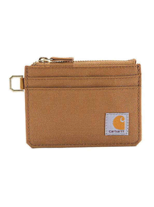 Load image into Gallery viewer, Carhartt Unisex Nylon Duck Zippered Card Keeper Wallet Brown 801977-211
