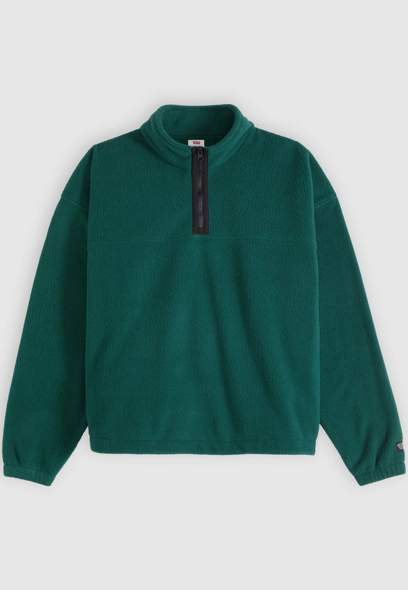 Load image into Gallery viewer, Levi's Men's Redwood Half Zip Fleece Ponderosa Pine Green 00844M0001
