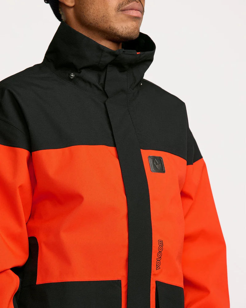 Load image into Gallery viewer, Volcom Men&#39;s Kleveland Snow Jacket Orange Shock G0652607-OSH
