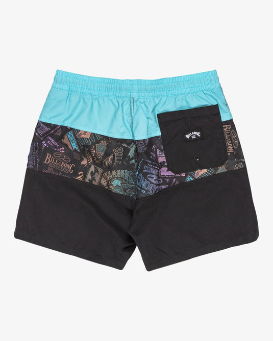 Billabong Kid's Tribong 14'' Swim Shorts Black EBBJV00123-BLK