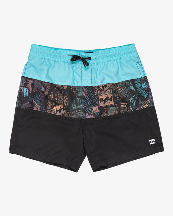 Billabong Kid's Tribong 14'' Swim Shorts Black EBBJV00123-BLK
