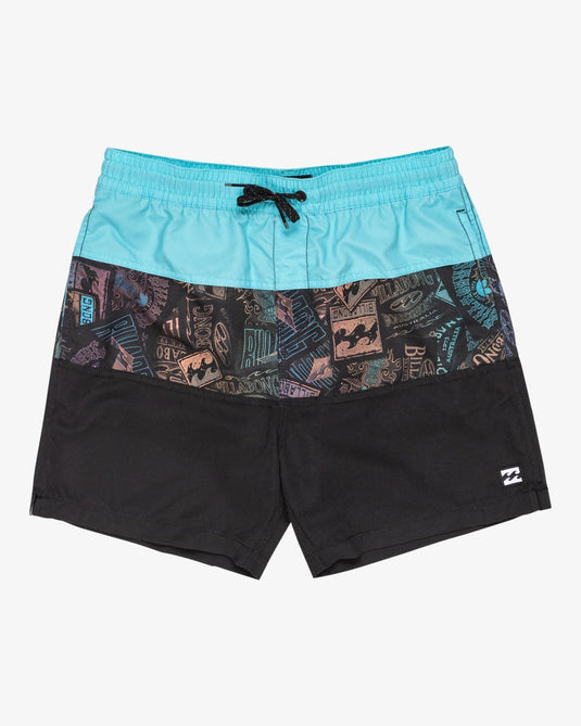 Billabong Kid's Tribong 14'' Swim Shorts Black EBBJV00123-BLK