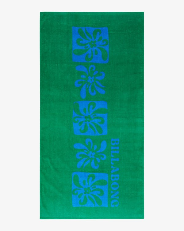 Load image into Gallery viewer, Billabong Women's Lie Down Beach Towel 90 X 160 Summer Green EBJAA00124-GQP0
