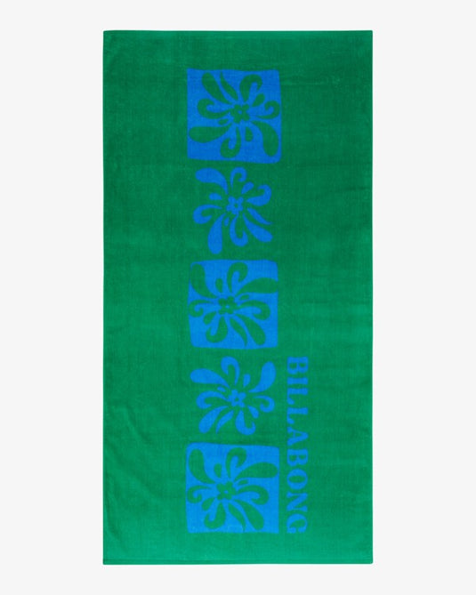 Billabong Women's Lie Down Beach Towel 90 X 160 Summer Green EBJAA00124-GQP0