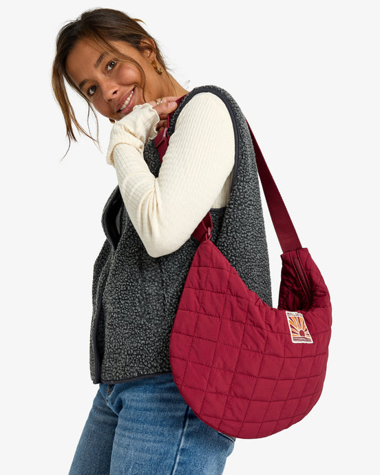 Billabong Women's Big Sunshine Hip Pouch Half Moon Shape Coral EBJBP00107-COR