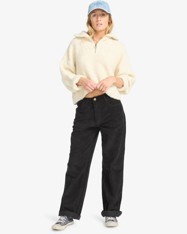 Load image into Gallery viewer, Billabong Women&#39;s Midtown Cord Pants Black Sands EBJDP03001-BSD
