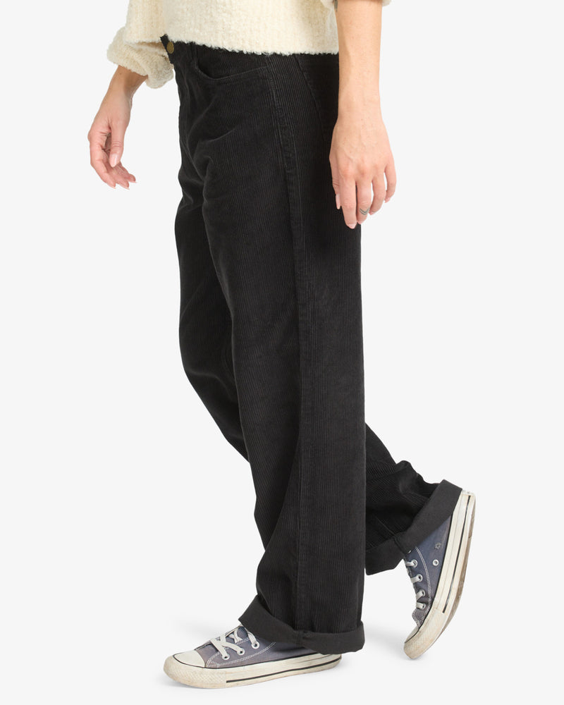 Load image into Gallery viewer, Billabong Women&#39;s Midtown Cord Pants Black Sands EBJDP03001-BSD

