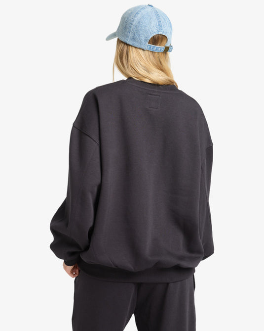 Billabong Women's So Sunny Kendal Sweatshirt Black Pebble EBJFT00155-BPB