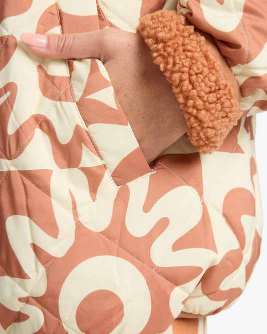 Billabong Women's Cosmic Puffer Reversible Down Jacket Sunburnt EBJJK00169-CLT0