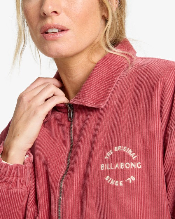 Load image into Gallery viewer, Billabong Women&#39;s Chill Time Corduroy Jacket Wild Ginger EBJJK00174_WGR
