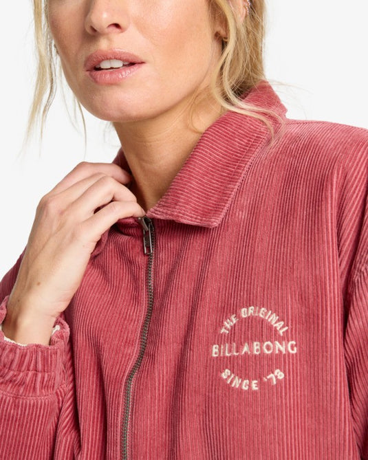 Billabong Women's Chill Time Corduroy Jacket Wild Ginger EBJJK00174_WGR