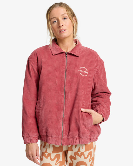 Billabong Women's Chill Time Corduroy Jacket Wild Ginger EBJJK00174_WGR