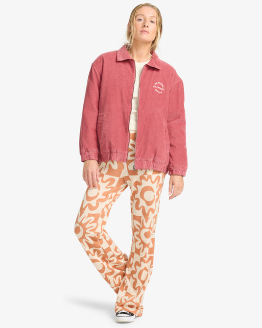 Billabong Women's Chill Time Corduroy Jacket Wild Ginger EBJJK00174_WGR