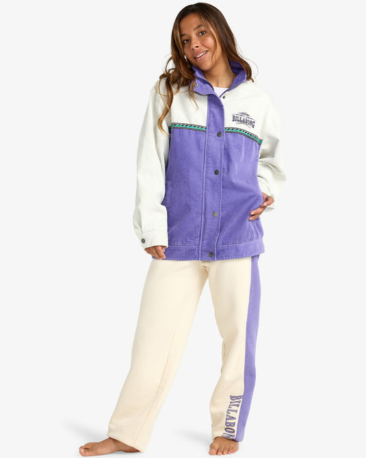 Billabong Women's Set The Wave Corduroy Jacket Purple Ash EBJJK00179-SKW0