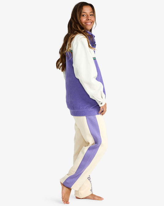 Billabong Women's Set The Wave Corduroy Jacket Purple Ash EBJJK00179-SKW0