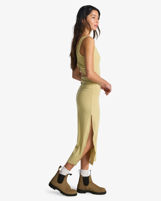 Billabong Women's Take A Look Midi Dress Cactus Green EBJKD00114-THW0