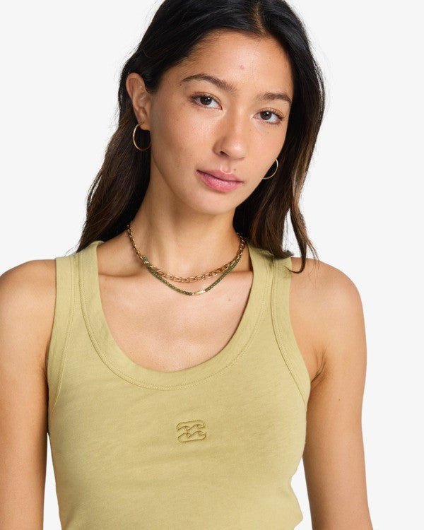 Load image into Gallery viewer, Billabong Women's Rerun Vest Top Cactus Green EBJKT00121-THW0
