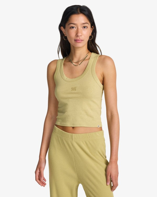 Load image into Gallery viewer, Billabong Women's Rerun Vest Top Cactus Green EBJKT00121-THW0
