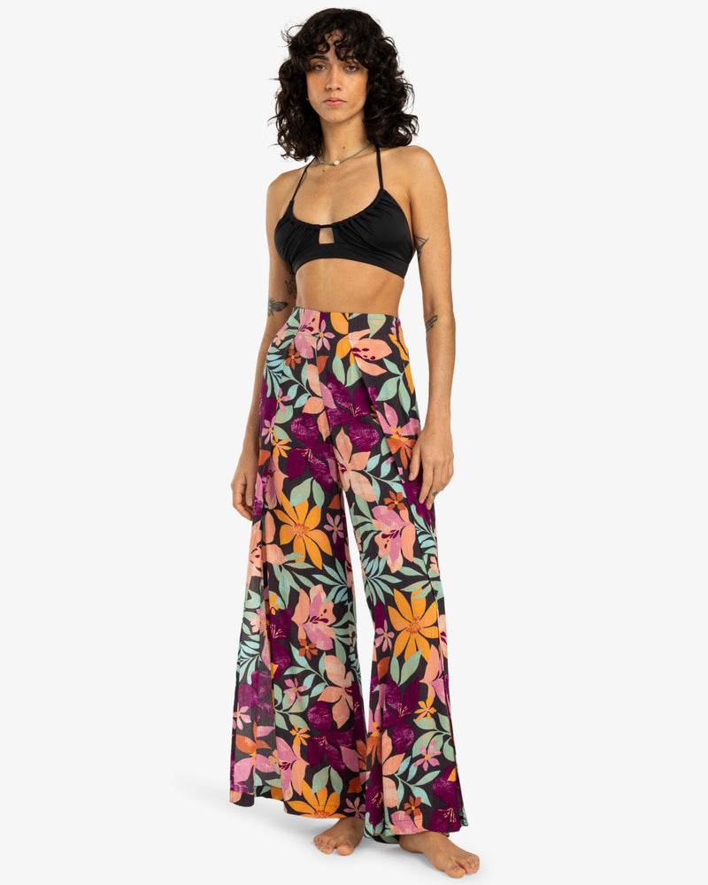 Load image into Gallery viewer, Billabong Women&#39;s Split Spirit Relaxed Fit Pants Night Tropical EBJNP00127-BQT0
