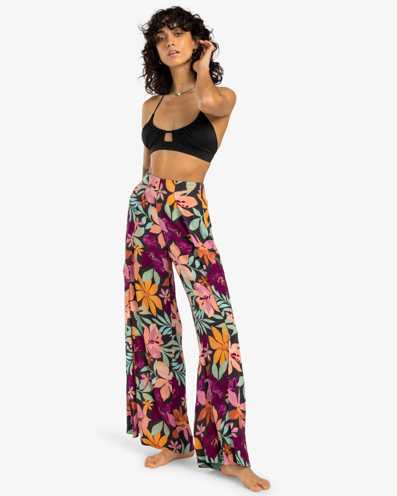Load image into Gallery viewer, Billabong Women&#39;s Split Spirit Relaxed Fit Pants Night Tropical EBJNP00127-BQT0
