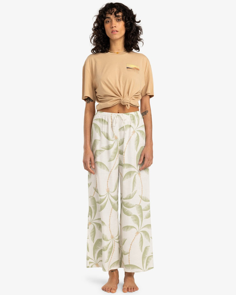 Load image into Gallery viewer, Billabong Women&#39;s Beach Spirit Wide Leg Pants Salt Crystal EBJNP00130-SCS

