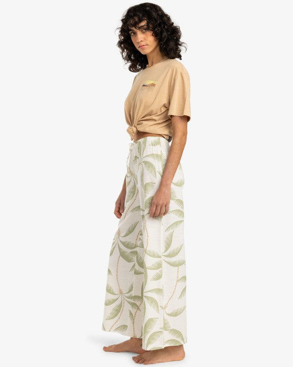 Load image into Gallery viewer, Billabong Women&#39;s Beach Spirit Wide Leg Pants Salt Crystal EBJNP00130-SCS
