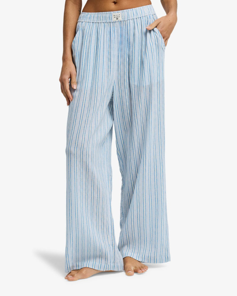 Load image into Gallery viewer, Billabong Women's Boyfriend Elasticated Trousers Twilight Blue EBJNP00144-BZD0
