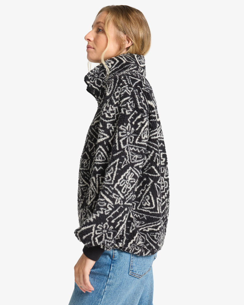 Load image into Gallery viewer, Billabong Women&#39;s Time Off Pullover Fleece Black Pebble EBJPF00112-BPB
