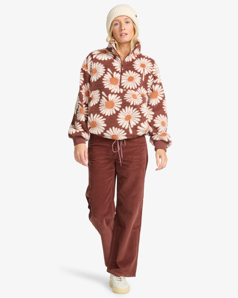Load image into Gallery viewer, Billabong Women&#39;s Time Off Pullover Fleece Espresso EBJPF00112-ESP
