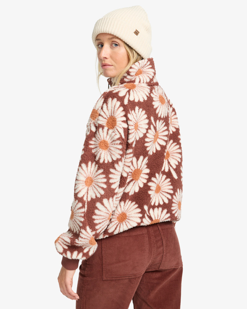 Load image into Gallery viewer, Billabong Women&#39;s Time Off Pullover Fleece Espresso EBJPF00112-ESP
