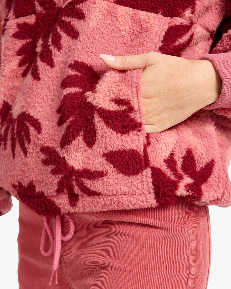 Load image into Gallery viewer, Billabong Women&#39;s Time Off Pullover Fleece Mauve Rose EBJPF00112-MVR

