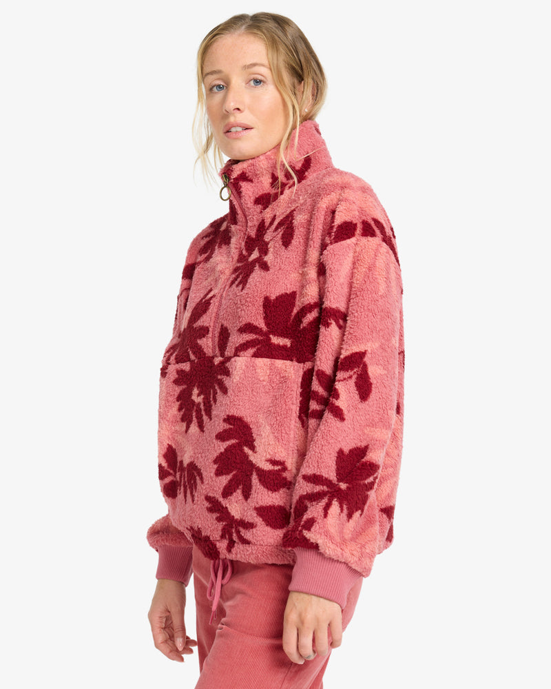 Load image into Gallery viewer, Billabong Women&#39;s Time Off Pullover Fleece Mauve Rose EBJPF00112-MVR
