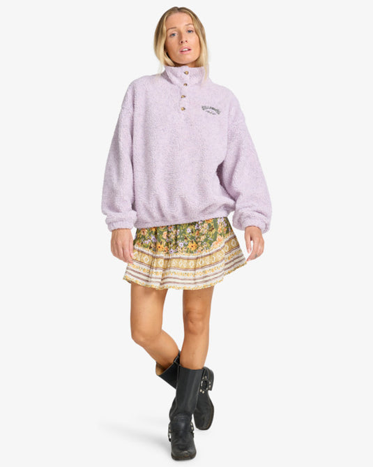 Billabong Women's Run The Road Fleece Violet Ice EBJPF00113-VIC