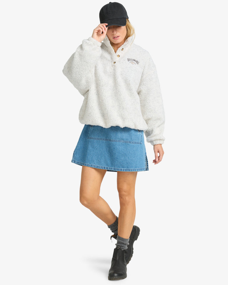 Load image into Gallery viewer, Billabong Women&#39;s Run The Road Fleece Whitecap EBJPF00113-WCP
